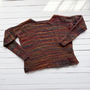Women's Multicolor Striped Scoop Neck Sweater